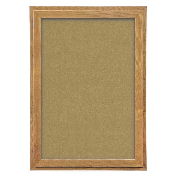 Outdoor Enclosed Combo Board, 72"x36", Black Frame/Grey & Cobalt